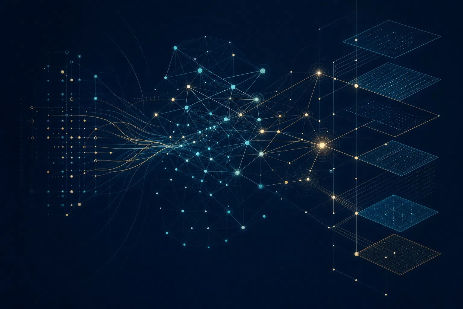 Abstract data network pattern representing hospitality analytics