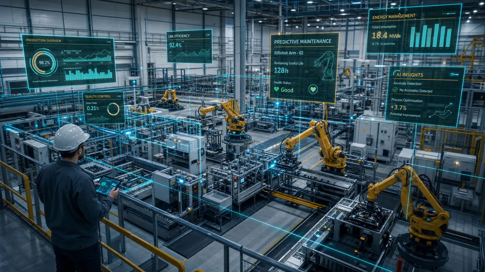 Smart manufacturing with AI overlays